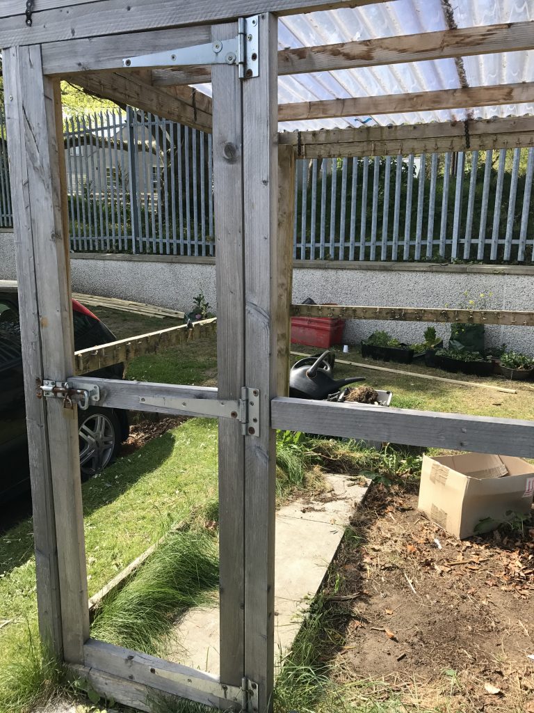 The frame of the greenhouse