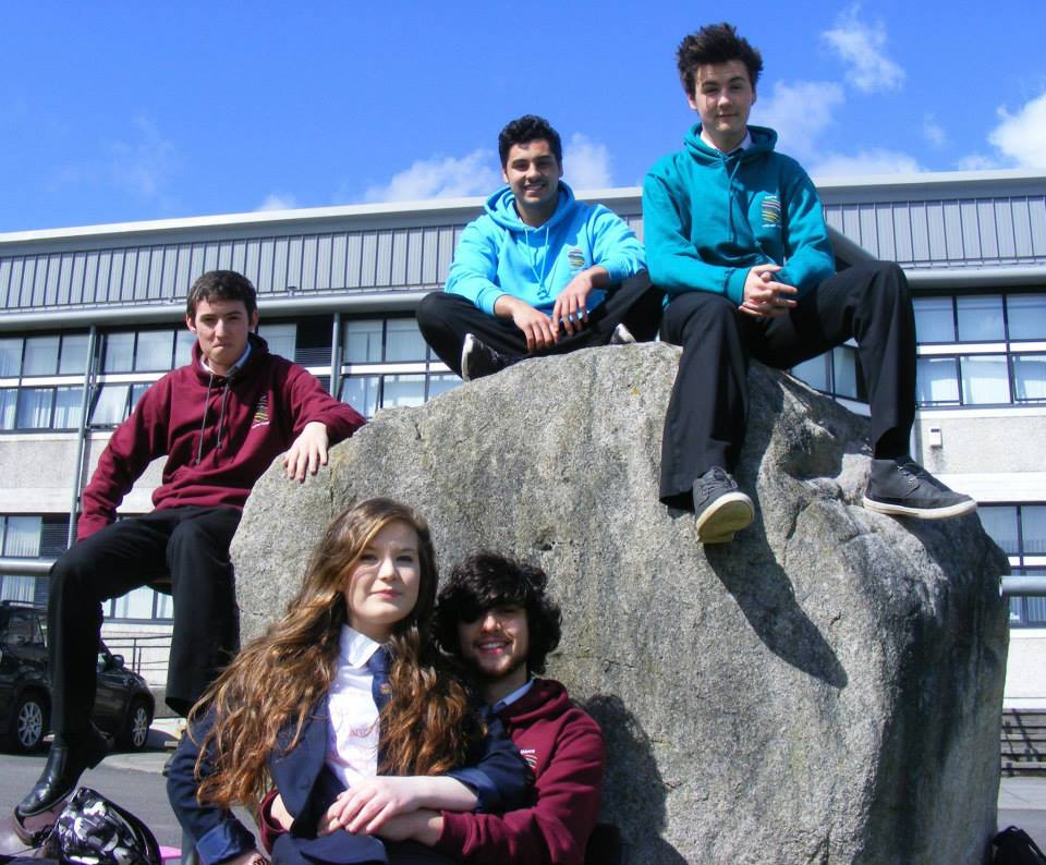 A group of students from the French department